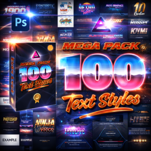 Streamline Your Design with 100 Premium Photoshop Text Effects  PLR & MRR