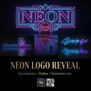 Neon Strike: Professional Cyberpunk Logo Reveal & Intro PLR & MRR